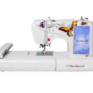 Máquina Costura E Bordado Doméstica Ss-1500 Bivolt Eletrônica Branca - Sun Special